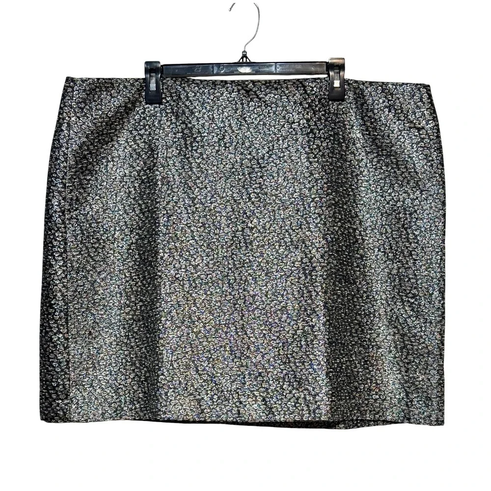 LOFT Plus Metallic Party‎ Ready Skirt Women 20 Elegant Chic Sophisticated Modern